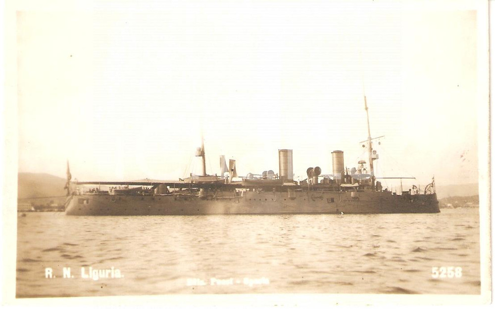 Cartolina originale da collezione 1920 ca LA SPEZIA Regia Nave LIGURIA Torpediniera MARINA MILITARE Cartolina FP 1