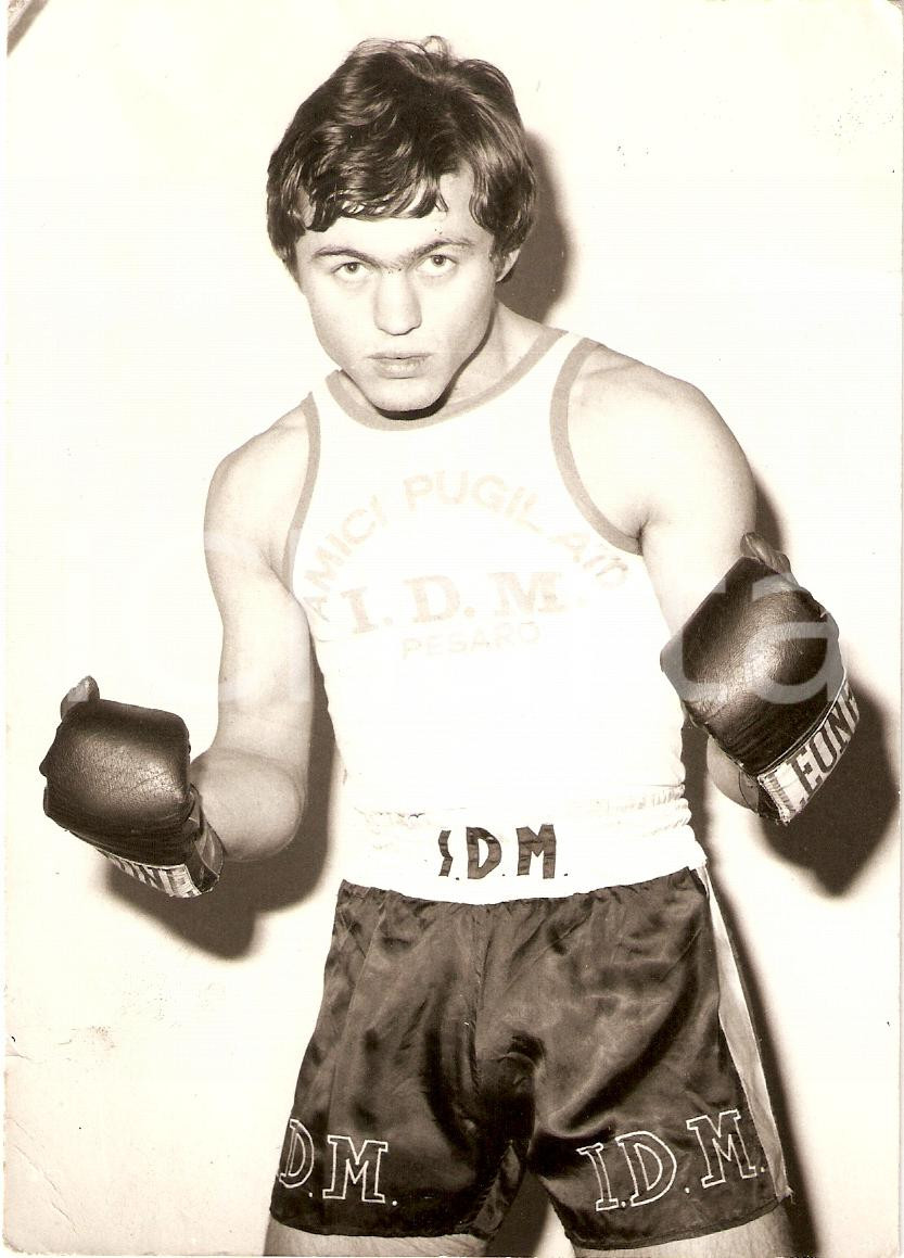 Fotografia d epoca originale 1990 ca PESARO Boxe Nazario MARIOTTI Amici del Pugilato Fotografia 1