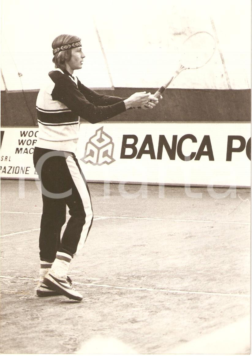 Fotografia d epoca originale 1985 1990 ca AREA PESARESE Tennis Ferrante ROCCHI durante allenamento Foto 1