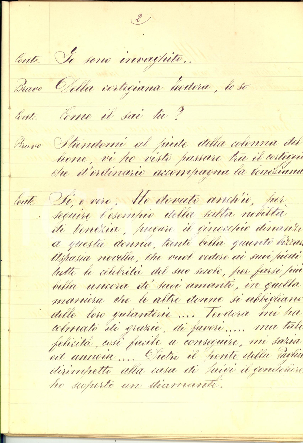 Manoscritto, lettera originale 1940 La Veneziana Dramma Aniceto BOURGEOIS Copione manoscritto 80 pp. 1