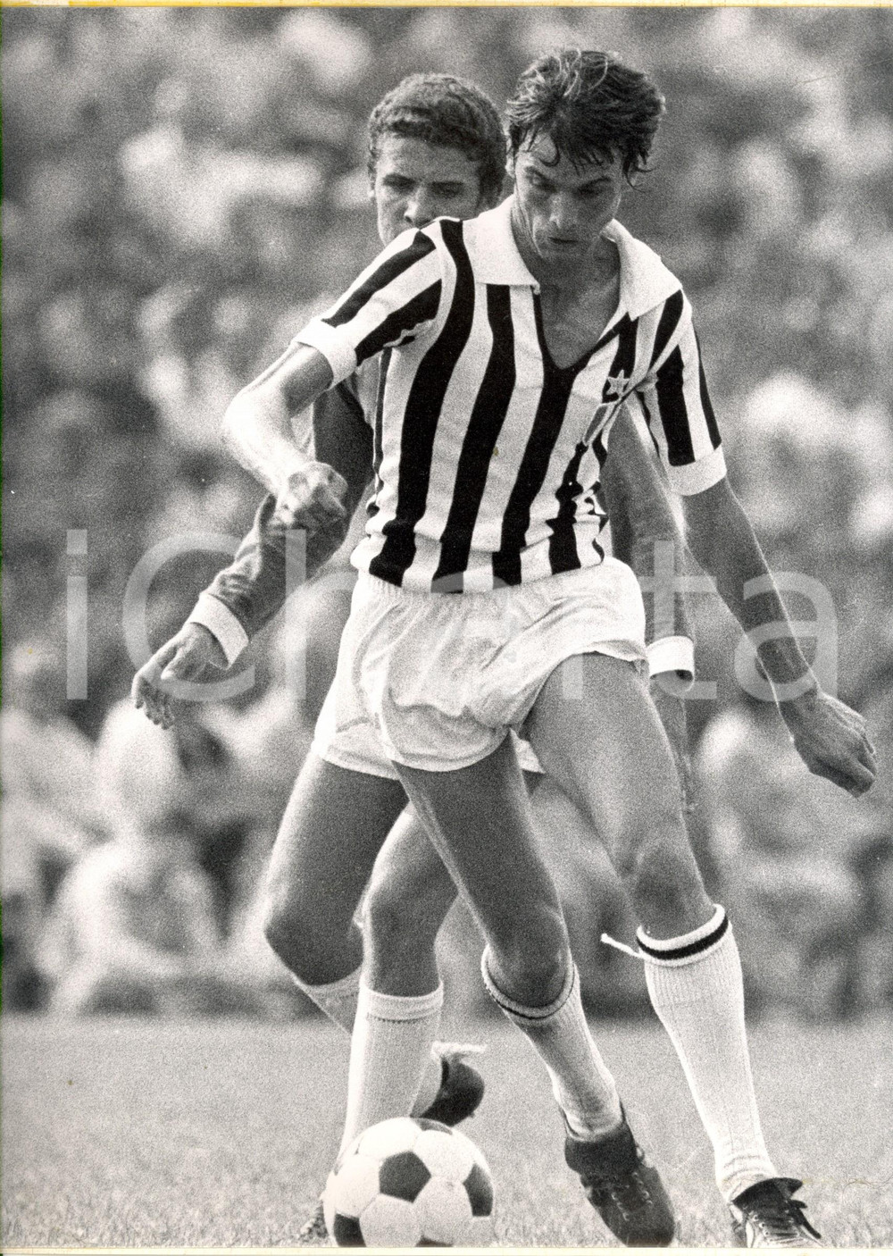 Fotografia d epoca originale 1976 CALCIO Marco TARDELLI centrocampista della JUVENTUS durante una partita 1