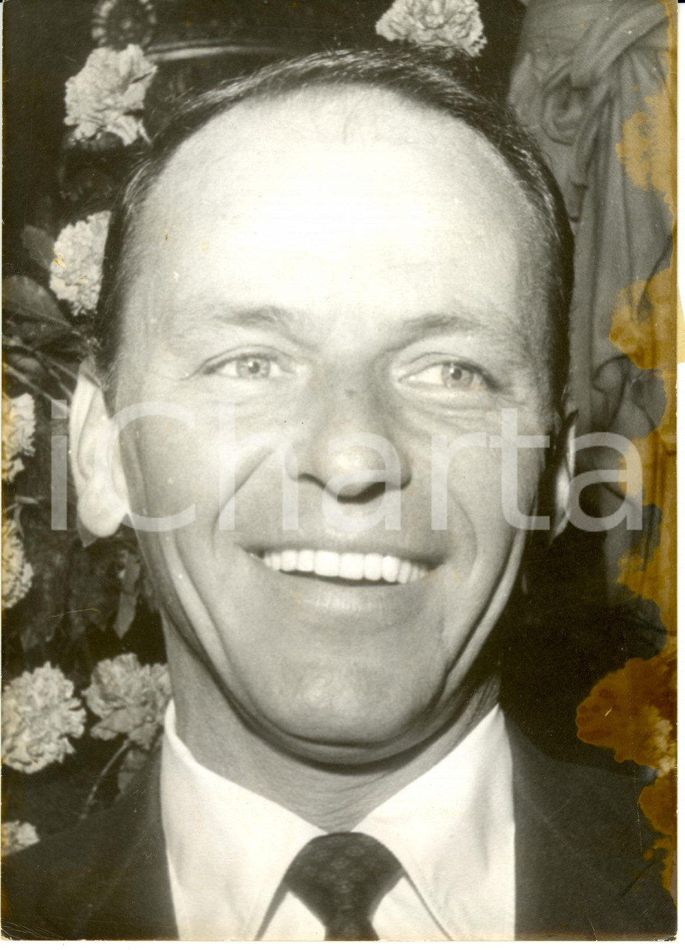 Fotografia d epoca originale 1963 PARIS Frank SINATRA ignora dove si trovi il figlio rapito Fotografia 1