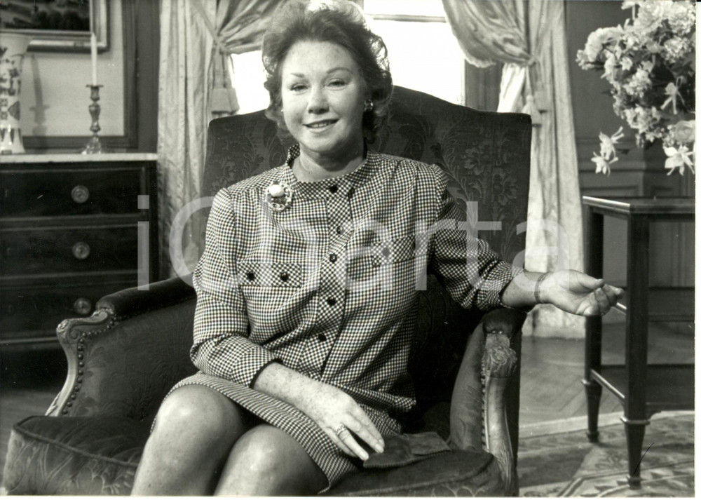 Fotografia d epoca originale 1989 PARIS Nadine de ROTHSCHILD baronessa TF1 AVIS DE RECHERCHE Foto pubblicità 1