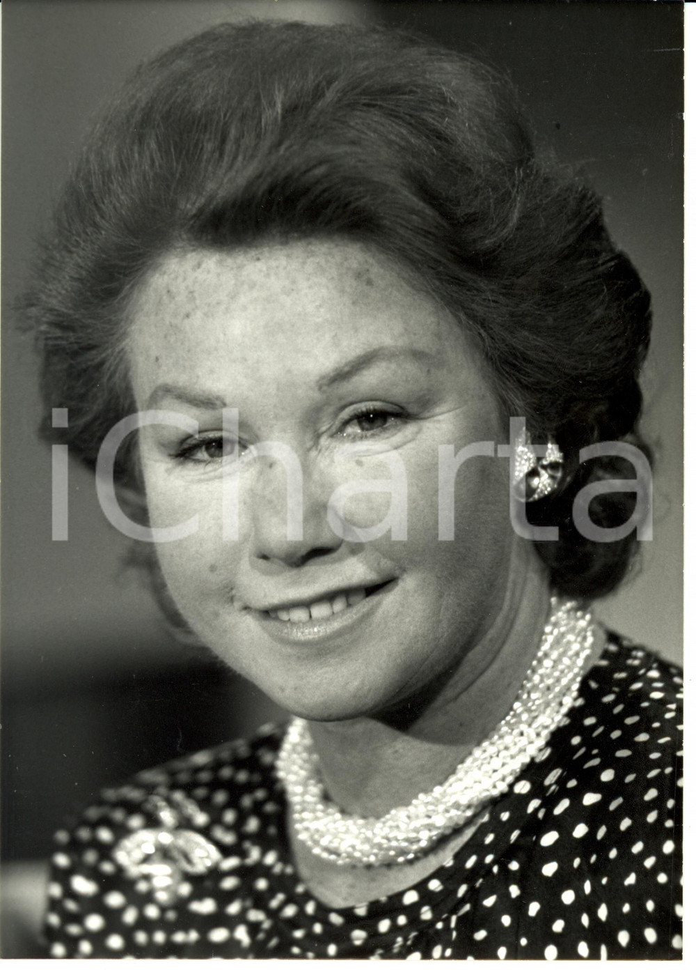 Fotografia d epoca originale 1989 PARIS Nadine de ROTHSCHILD baronessa TF1 AVIS DE RECHERCHE Foto 1