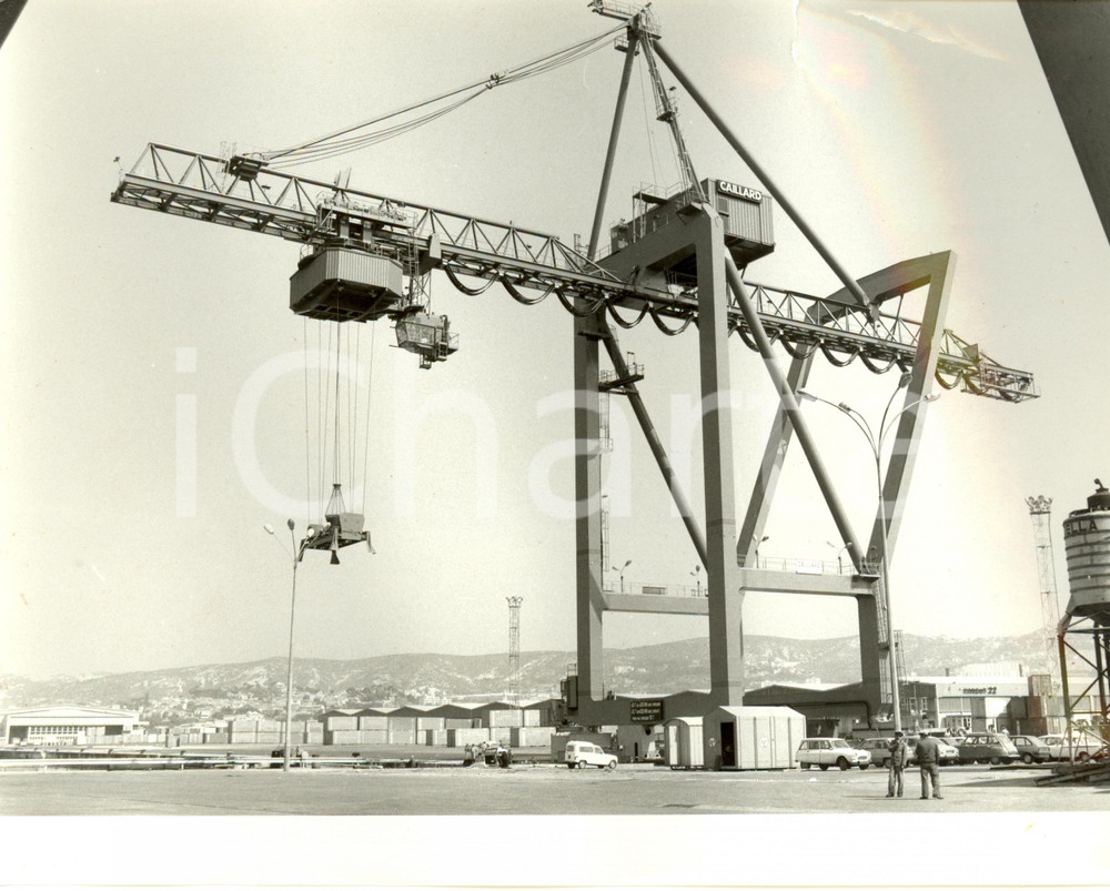 Fotografia d epoca originale 1979 MARSIGLIA F Porto con nuova torre di caricamento e hangar 22 Fotografia 1