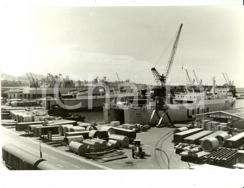 Fotografia d epoca originale 1979 MARSIGLIA F Imbarcazione MALIKA ormeggiata in porto Fotografia 1