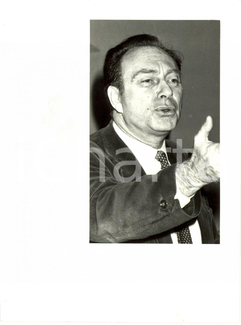 Fotografia d epoca originale 1982 PARIS Jean BORNARD Segretario CFTC Confederazione Lavoratori Cristiani Foto 1