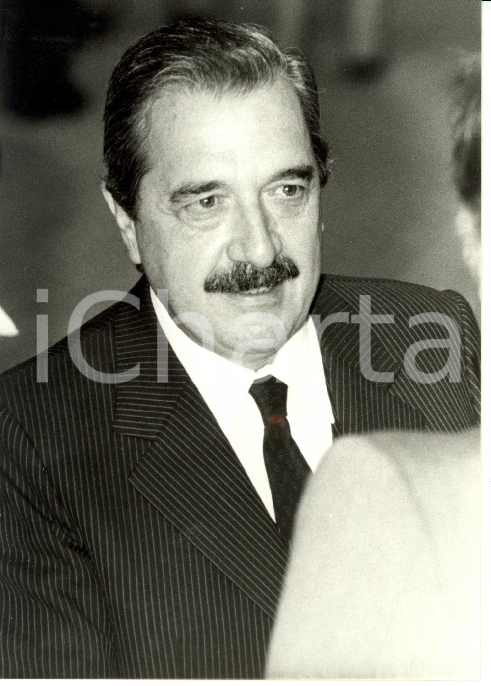 1985 PARIS Raul Ricardo ALFONSIN in visita ufficiale da François MITTERRAND Foto
