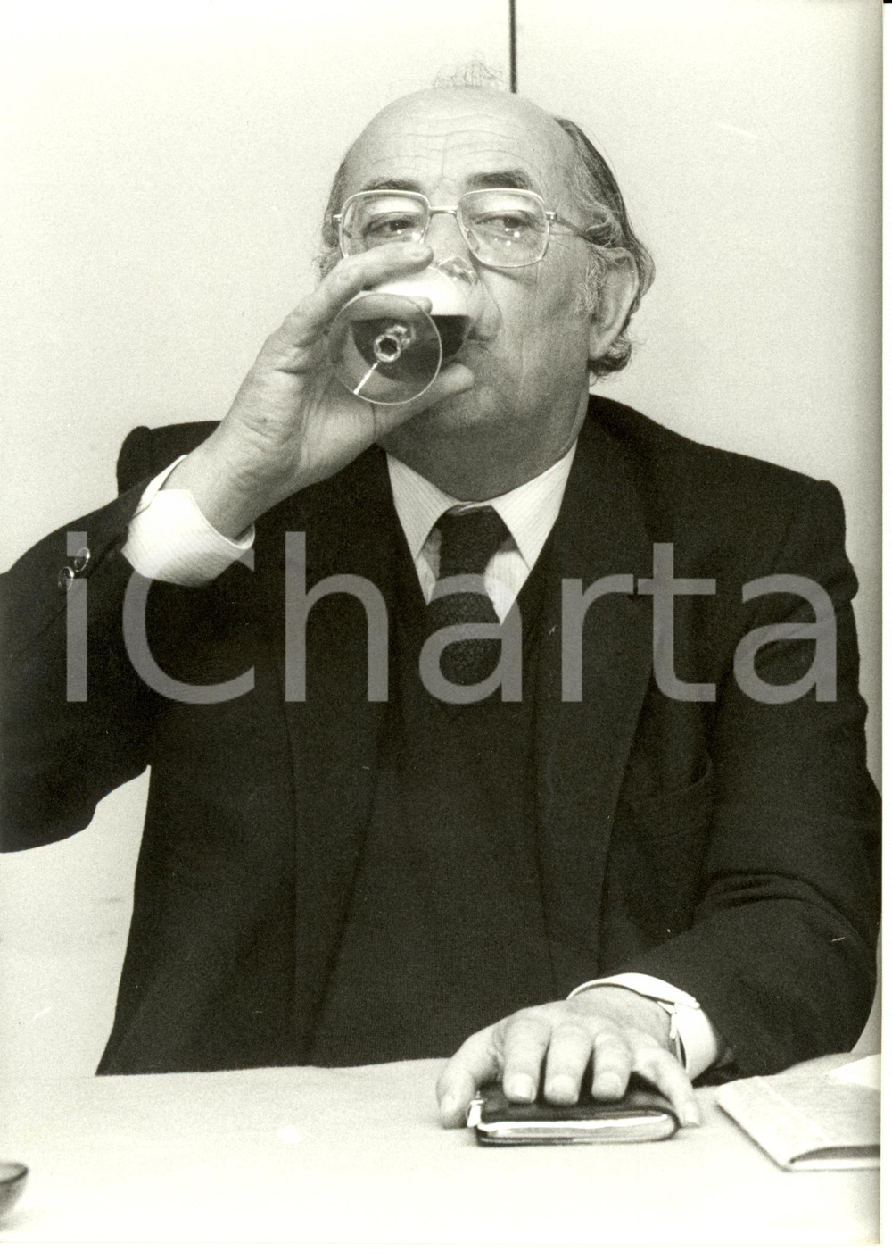 Fotografia d epoca originale 1985 MULHOUSE F Henri GOETSCHY propose fusion collectivités alsaciennes Photo 1