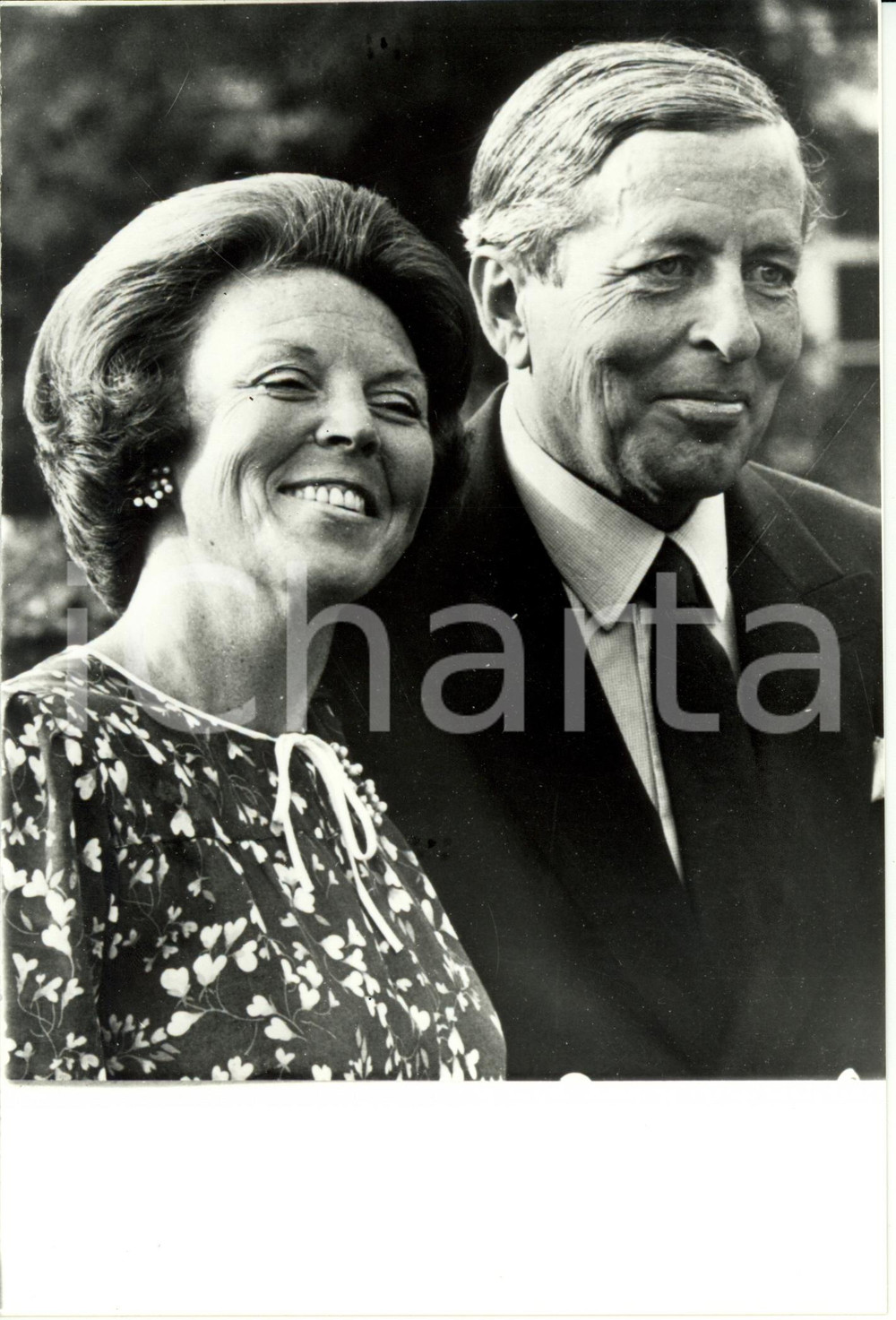 Fotografia d epoca originale 1991 L AIA Beatrice d OLANDA e marito Claus VON AMSBERG ricoverato depressione 1