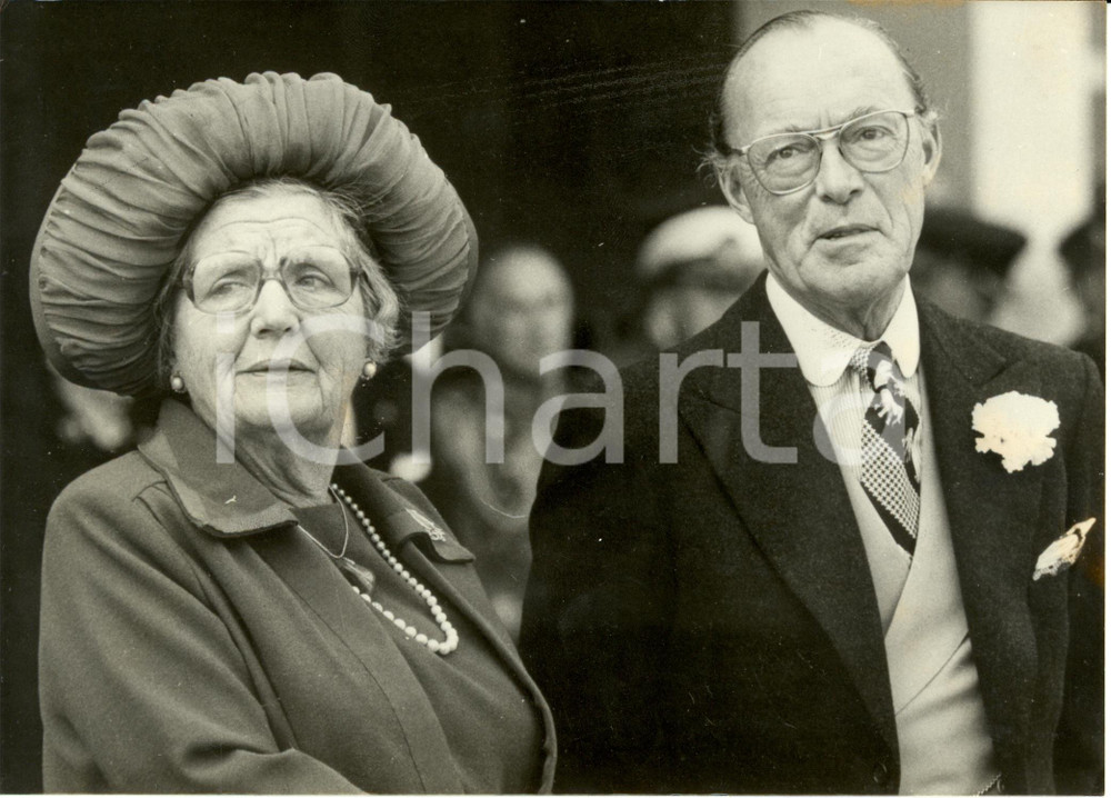 Fotografia d epoca originale 1979 PAESI BASSI La Regina GIULIANA con Principe BERNARDO festeggia i 70 anni 1