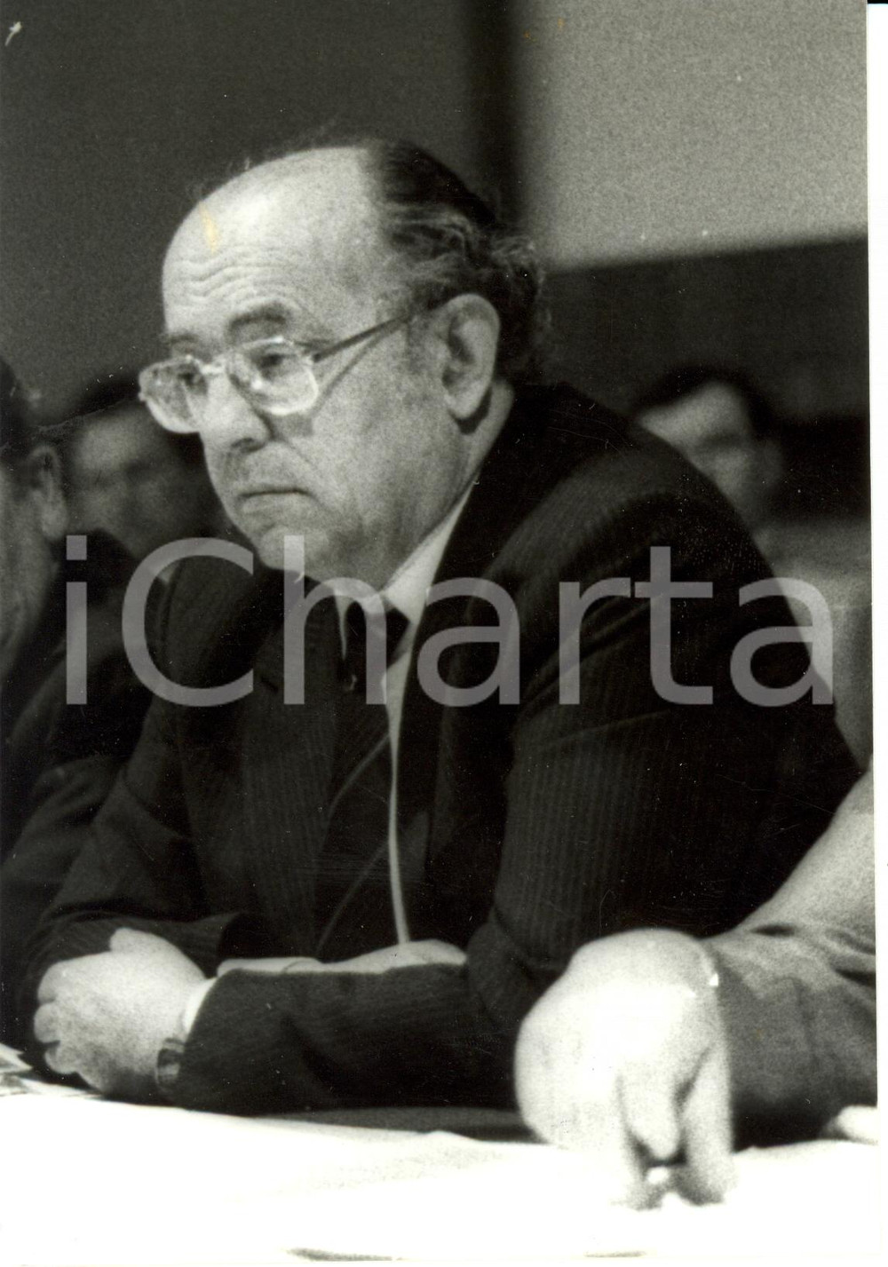 Fotografia d epoca originale 1986 FRANCE Henri GOETSCHY Presidente Consiglio Generale dell ALTO RENO Foto 1