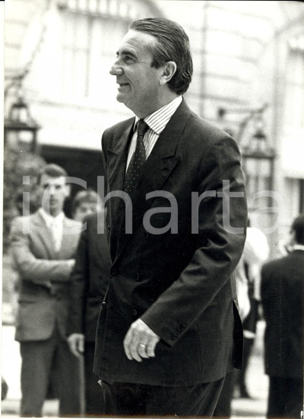 Fotografia d epoca originale 1988 PARIS F JeanPierre SOISSON all ELISEO per Consiglio ministri Foto UP 1
