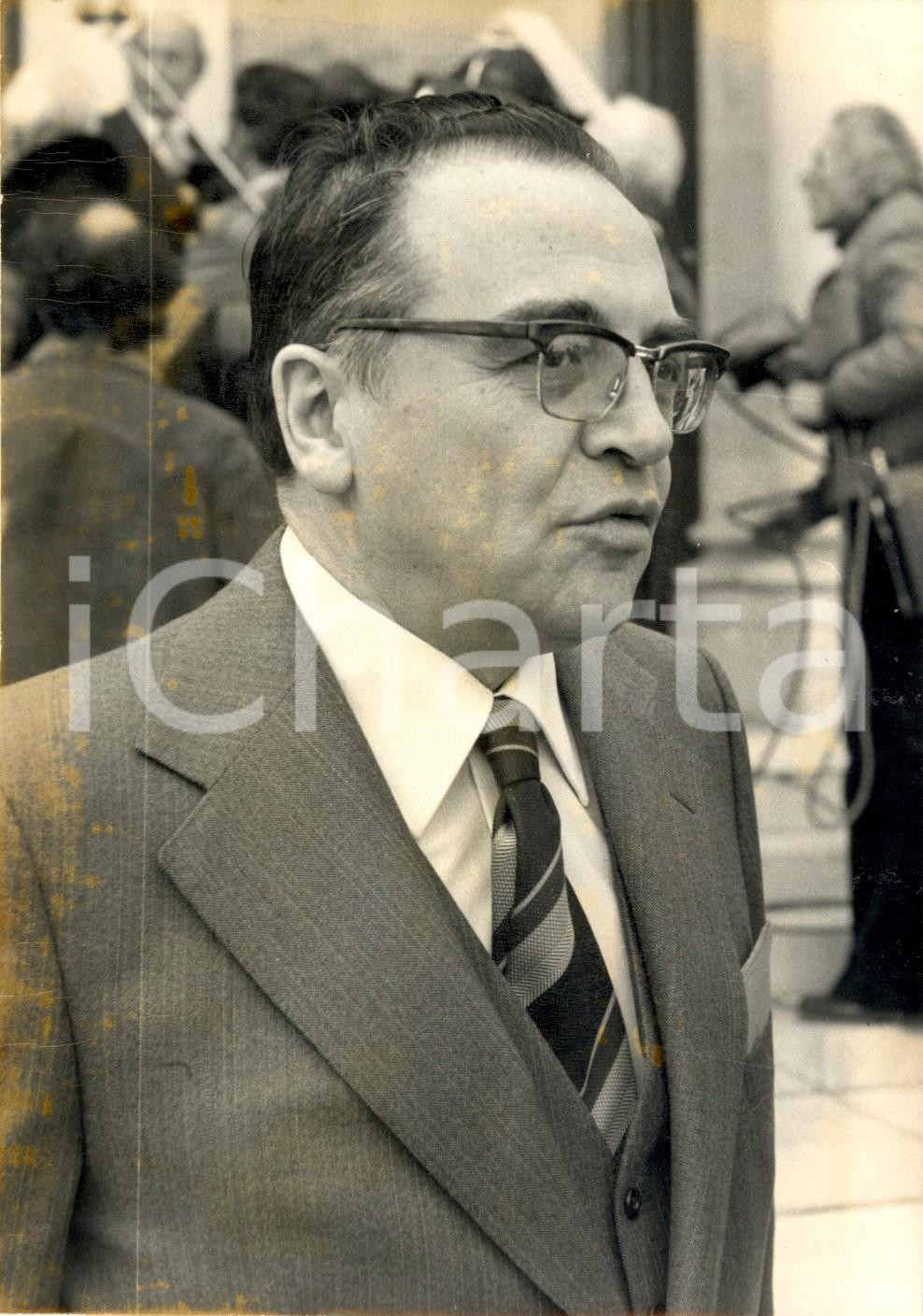 1976 PARIS (F) André FOSSET Ministro Qualità della Vita lascia ELYSEE Fotografia