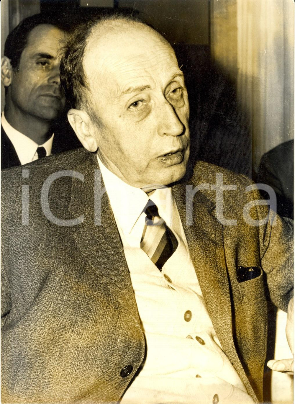 Fotografia d epoca originale 1970 ca PARIS F Ritratto di AndrÃ© MALTERRE presidente ConfÃ©dÃ©ration des cadres 1