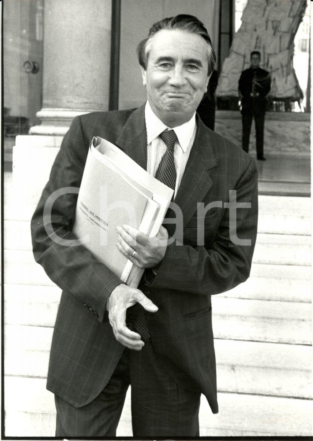 Fotografia d epoca originale 1991 PARIS F Ritratto di JeanPierre SOISSON lascia l ELISEO Fotografia 1