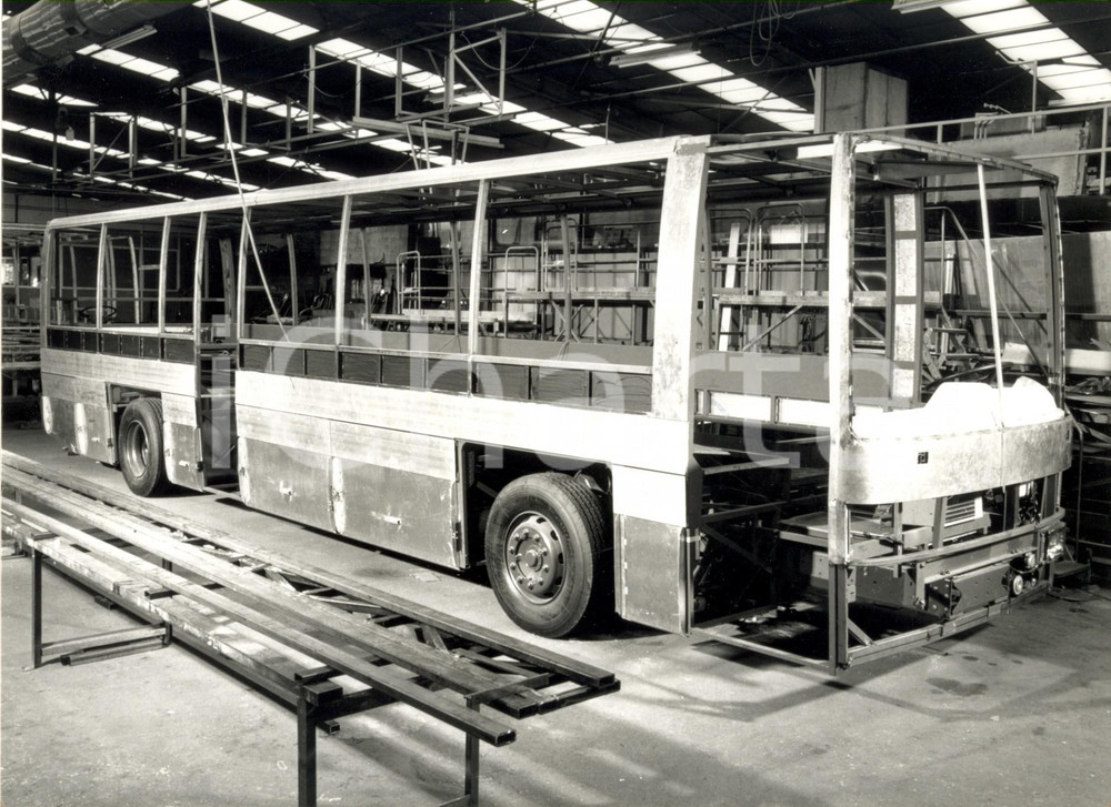 Fotografia d epoca originale 1980 ca STRASBURGO F Pannellatura di un autobus linea urbana Fotografia 1