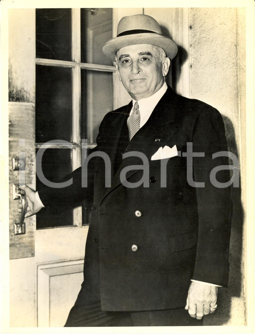 Fotografia d epoca originale 1940 ca USA Ritratto dell ambasciatore Joseph DAVIES Foto DANNEGGIATA 1