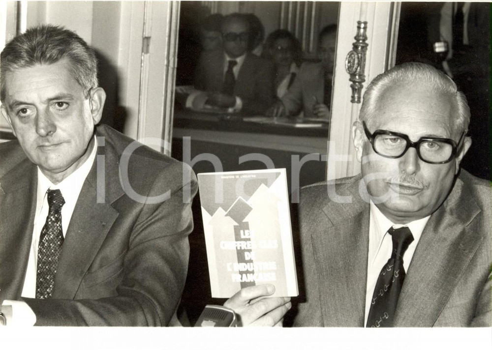 Fotografia d epoca originale 1978 PARIS AndrÃ© GIRAUD  Pierre AIGRAIN Chiffres clÃ©s de l industrie franÃ§aise 1