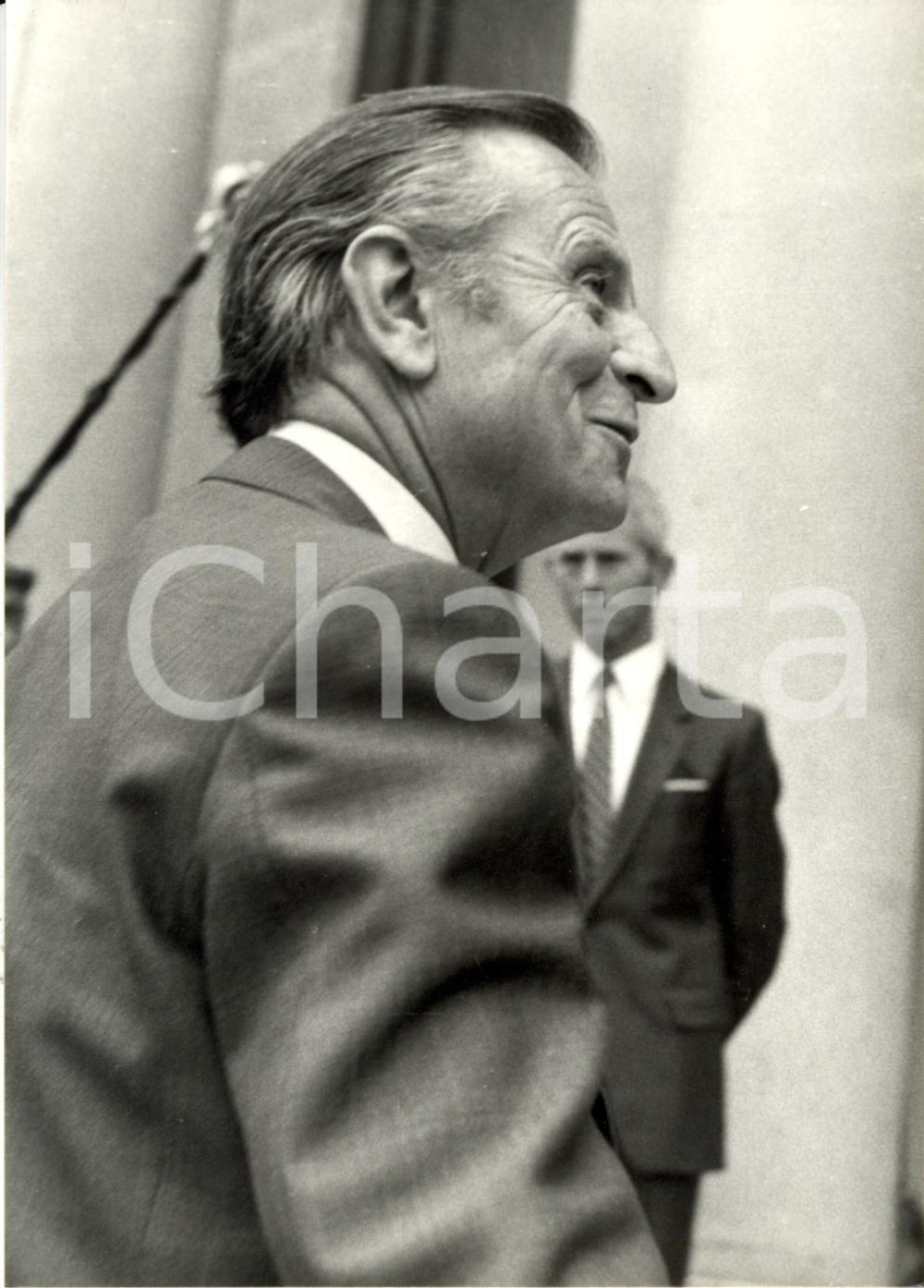 Fotografia d epoca originale 1983 PARIS ELYSEE Jean LECANUET presidente UDF ricevuto da FranÃ§ois MITTERRAND 1