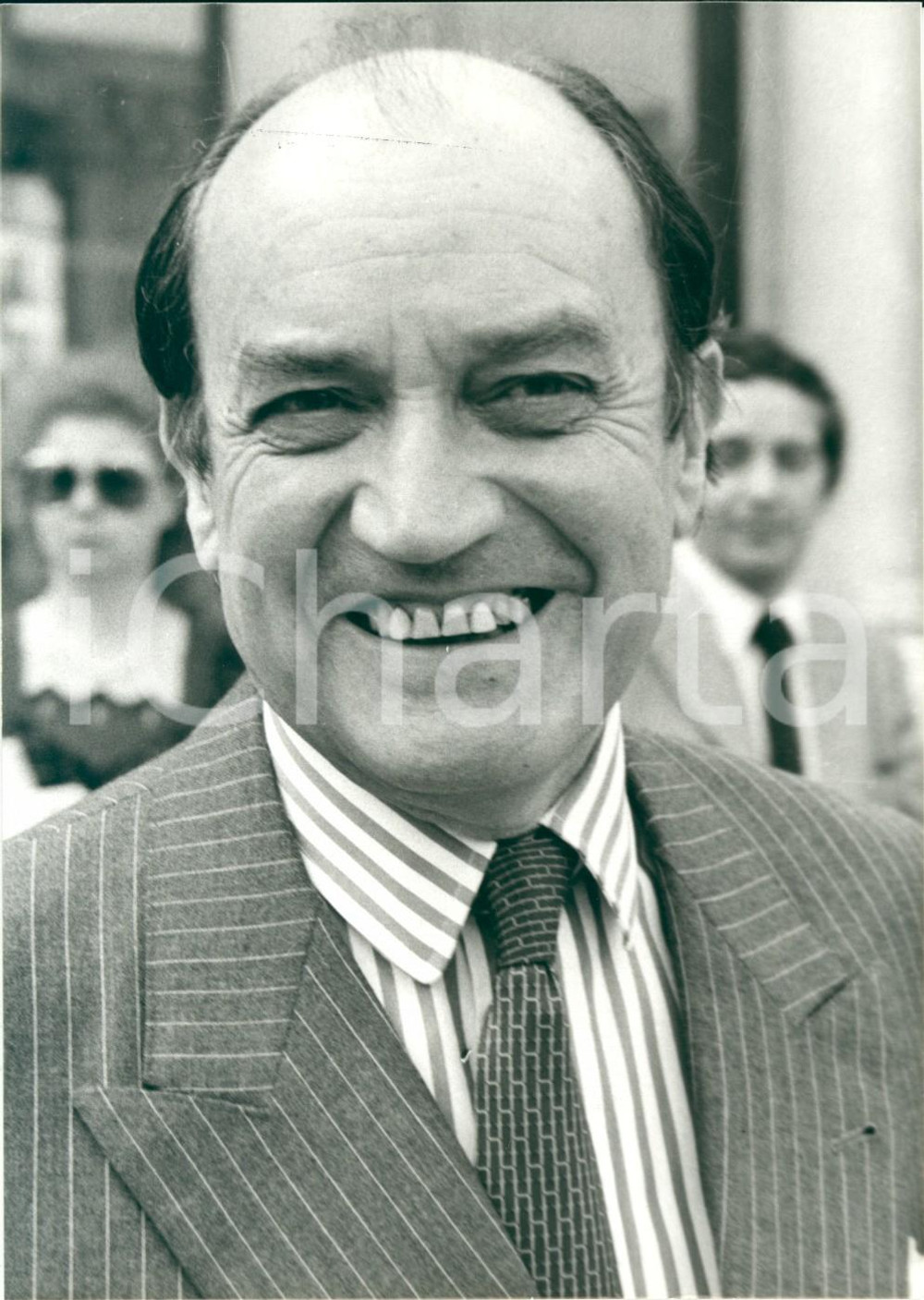 Fotografia d epoca originale 1982 NEW YORK USA Ritratto di Claude CHEYSSON ministro degli Esteri francese 1