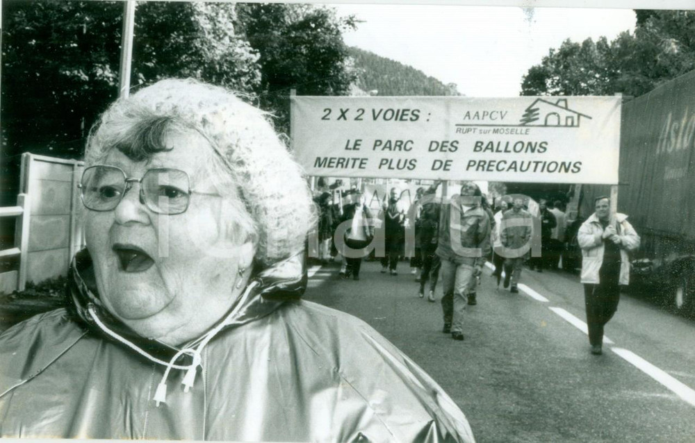 Fotografia d epoca originale 1996 PARC DES BALLONS DS VOSGES Manifestazione in difesa del parco FOTOGRAFIA 1