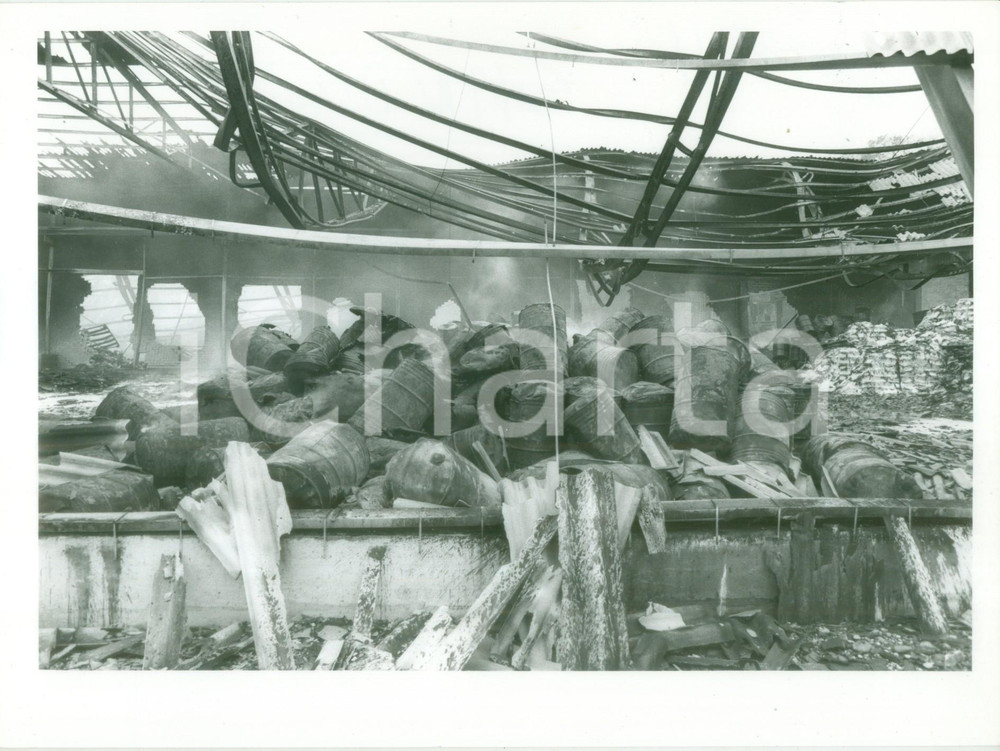 Fotografia d epoca originale 1986 BASILEA Stoccaggio rifiuti disastro chimico fabbrica SANDOZ Fotografia 1