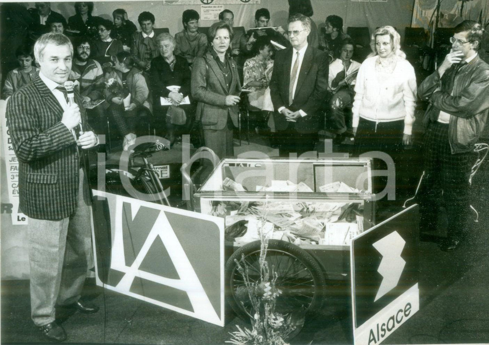 Fotografia d epoca originale 1990 ca MULHOUSE F Presentazione AIR INTER alle JournÃ©es d Octobre Fotografia 1