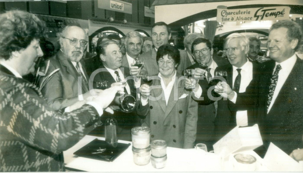 Fotografia d epoca originale 1993 MULHOUSE F Brindisi delle autoritÃ  alle JournÃ©es d Octobre Fotografia 1