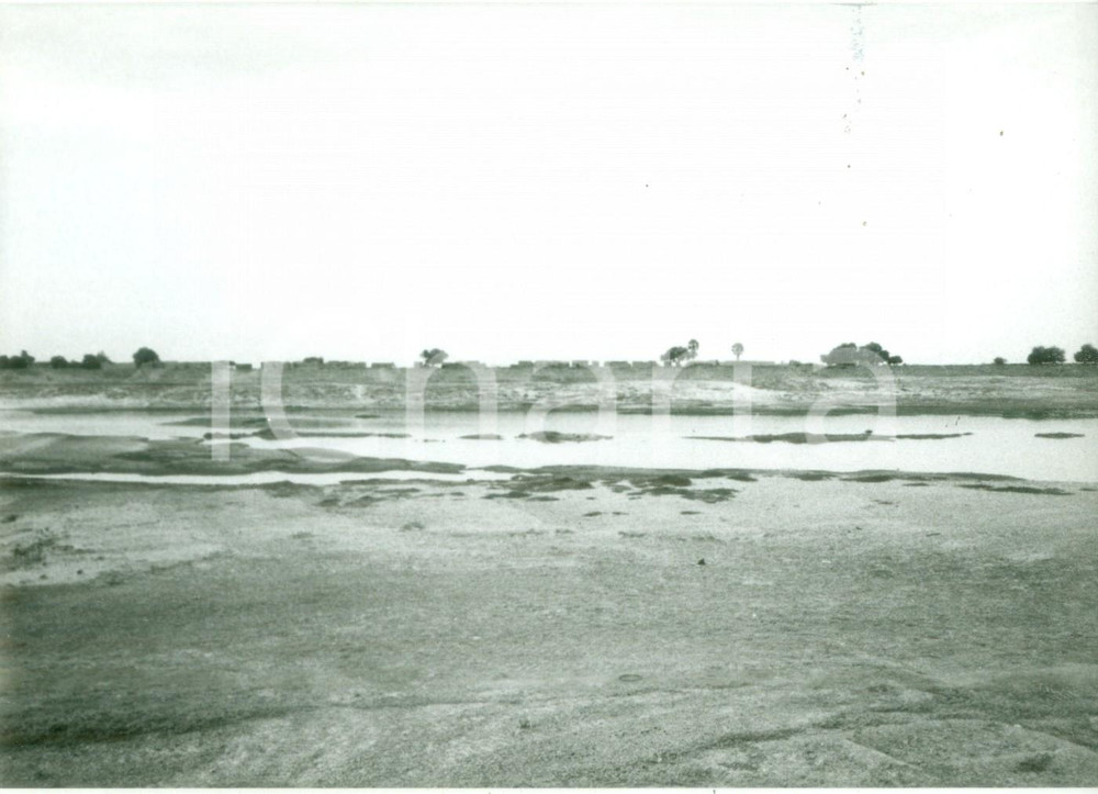 Fotografia d epoca originale 1980 ca CHAD Panorama delle ampie rive del fiume Fotografia 1