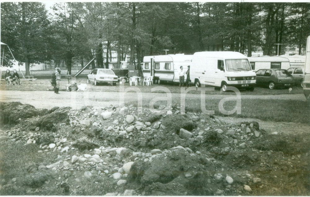Fotografia d epoca originale 1988 CERNAY FRANCE Roulotte al campeggio ACACIAS Fotografia 1