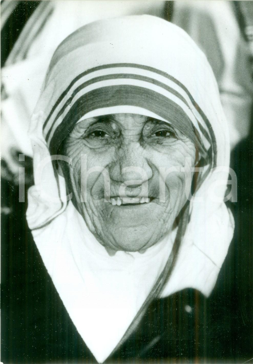 Fotografia d epoca originale 1992 Madre Teresa di CALCUTTA sorridente Ritratto Fotografia 1