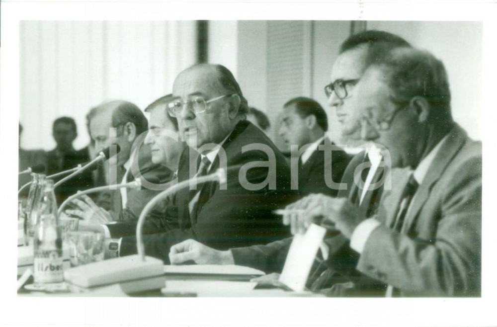 Fotografia d epoca originale 1984 FRANCE Politico Henri GOETSCHY a seduta del Conseil GÃ©nÃ©ral Fotografia 1
