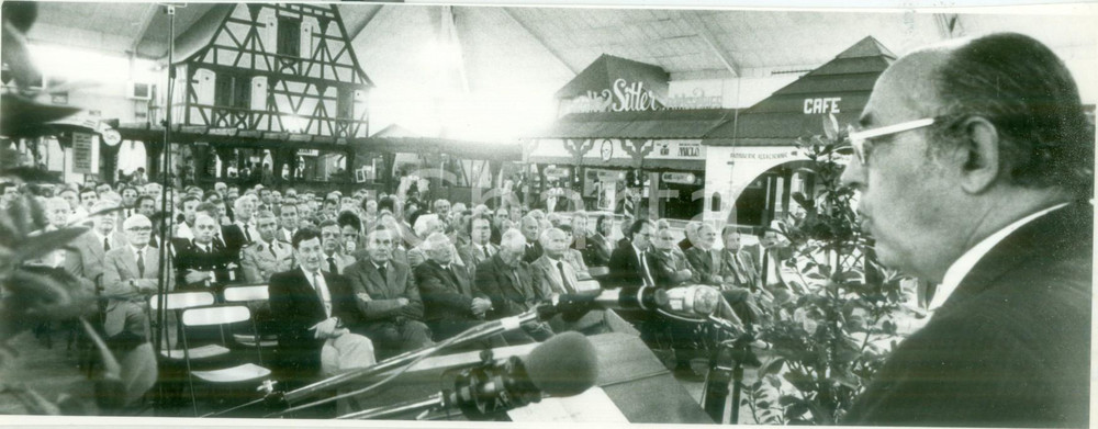 Fotografia d epoca originale 1984 FRANCE Politico Henri GOETSCHY inaugura Foire aux Vins Fotografia 1