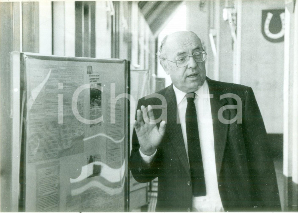 Fotografia d epoca originale 1990 ca FRANCE Politico Henri GOETSCHY al Conseil GÃ©nÃ©ral Fotografia 1