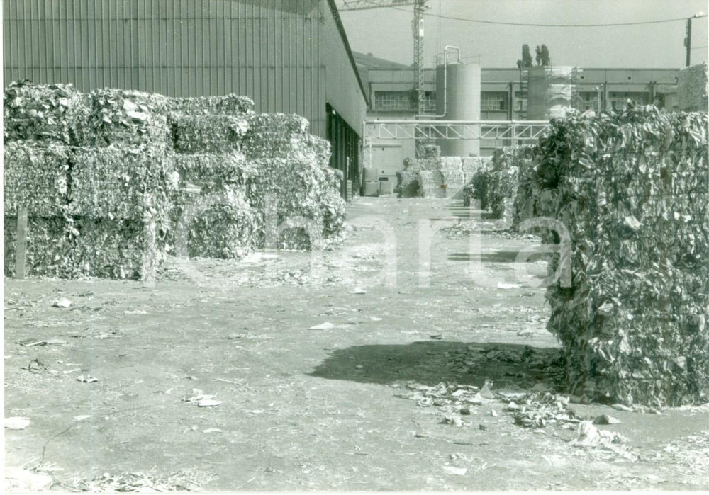 Fotografia d epoca originale 1990 ca ARISDORF SVIZZERA Blocchi di rifiuti a discarica ELBISGRABEN Foto 1