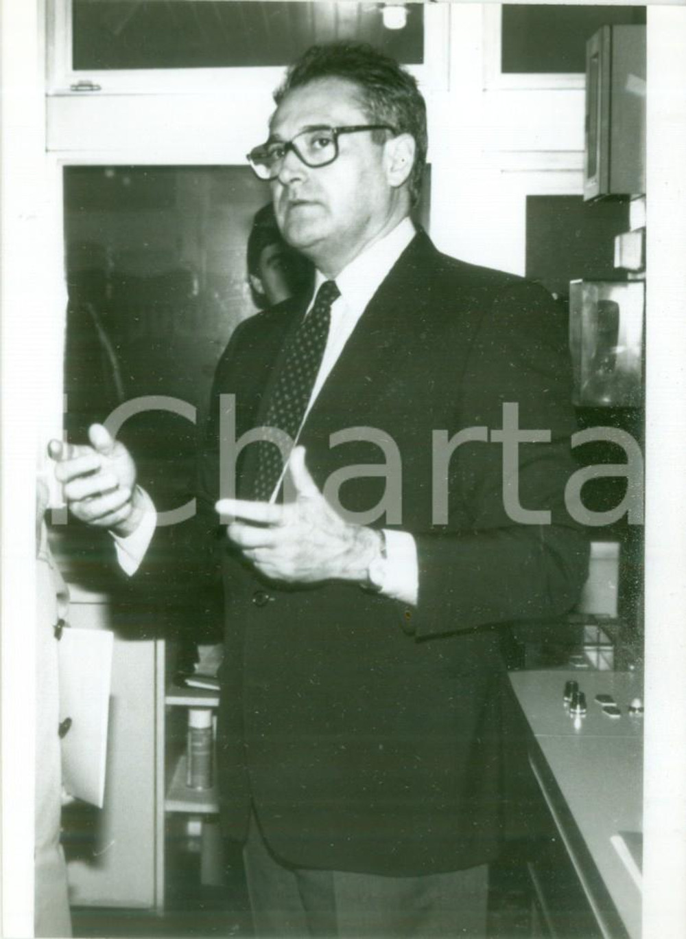 Fotografia d epoca originale 1990 ca HUNINGUE FRANCE JenaPierre LAVIELLE Direttore SANDOZ Fotografia 1