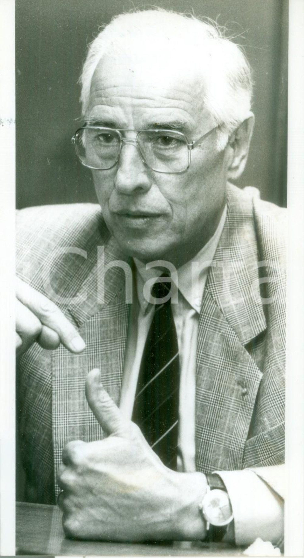 Fotografia d epoca originale 1987 HUNINGUE FRANCE Dirigente fabbrica chimica SANDOZ Fotografia 1