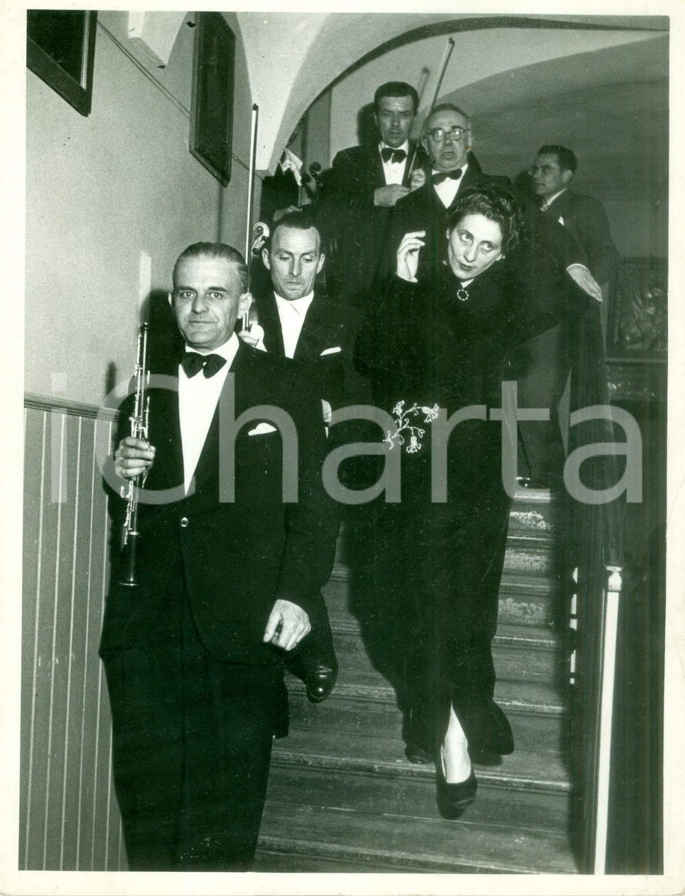 Fotografia d epoca originale 1950 ca MILANO TEATRO ALLA SCALA Orchestra dopo spettacolo Foto Erio PICCAGLIANI 1