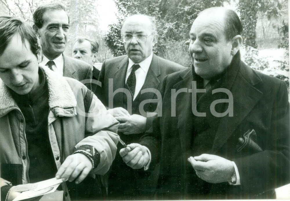 Fotografia d epoca originale 1986 ALSACE FRANCE Politico Raymond BARRE firma autografi Fotografia 1