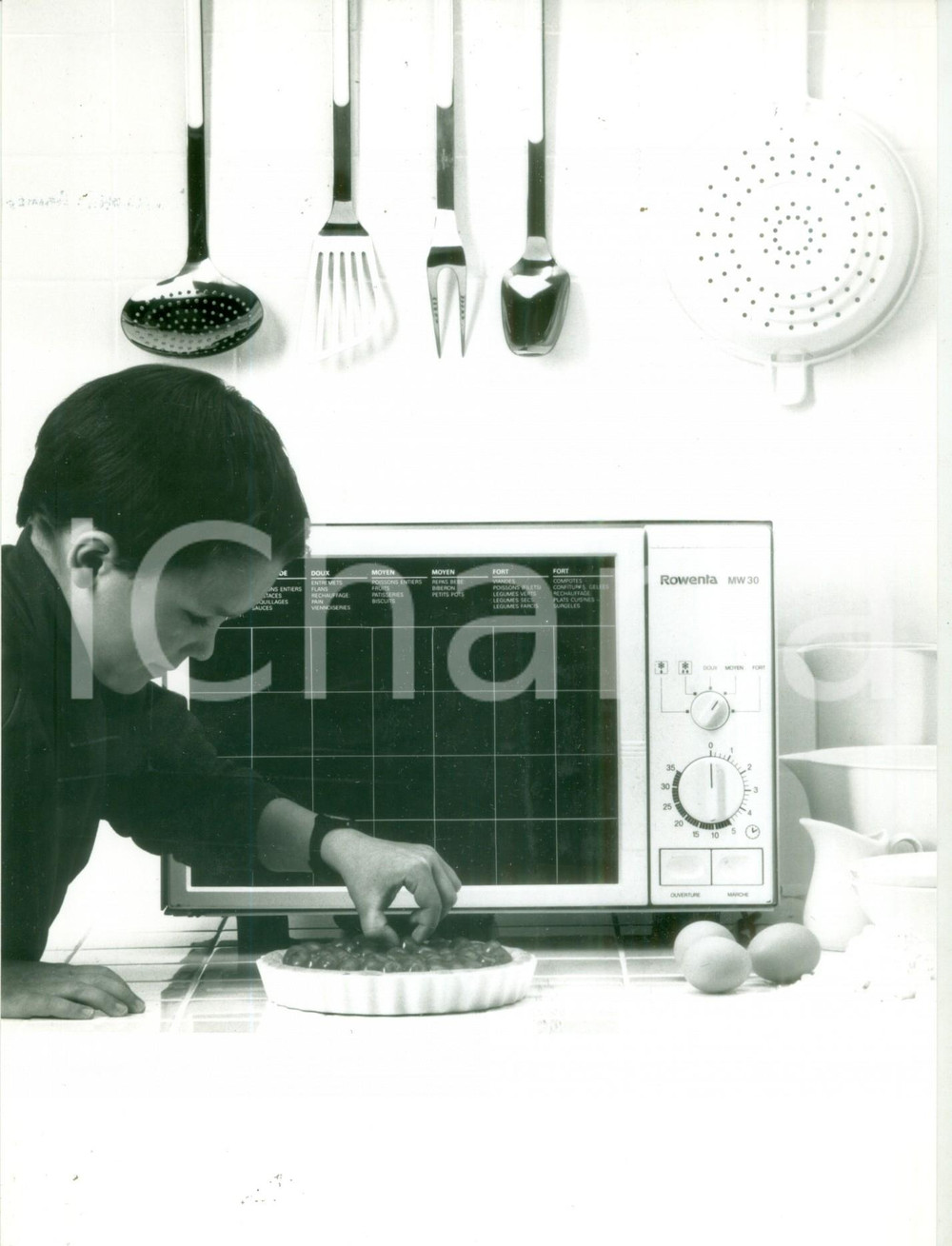 Fotografia d epoca originale 1988 FRANCE Arts MÃ©nagers ROWENTA Le Gourmand MW 30 Fotografia pubblicitaria 1