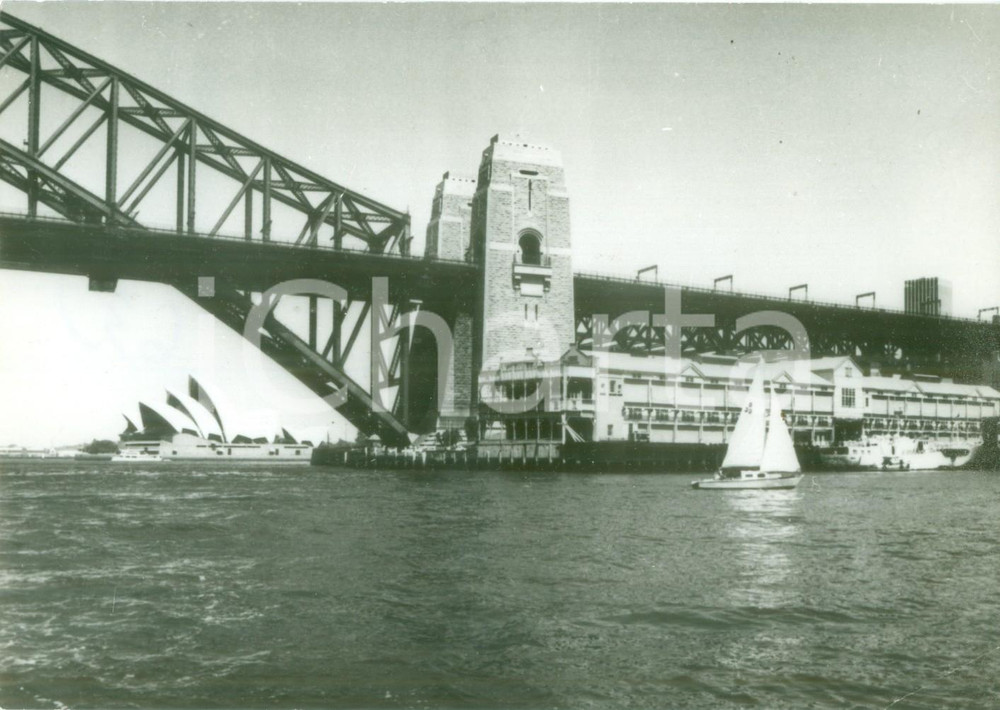 Fotografia d epoca originale 1979 SIDNEY AUSTRALIA Ponte per navi e Opernhaus Fotografia 1