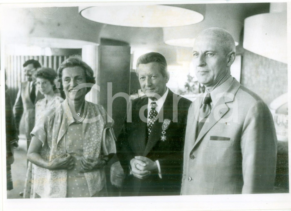 Fotografia d epoca originale 1977 STRASBOURG FRANCE ThÃ©o BRAUN officier ONM Fotografia 1