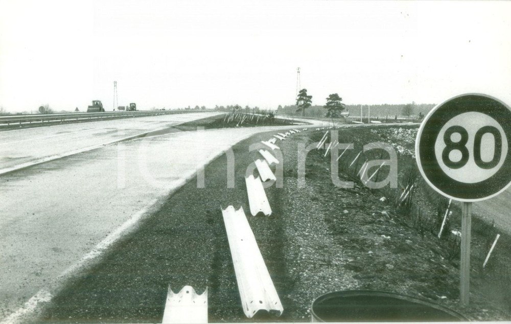 Fotografia d epoca originale 1995 ca CERNAY FRANCE Lavori di deviazione autostradale Fotografia 1