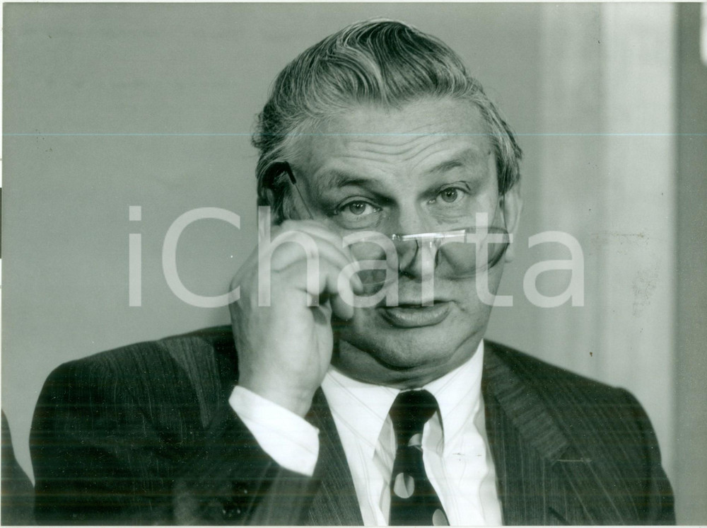 Fotografia d epoca originale 1990 ca BONN GERMANIA Horst WAFFENSCHMIDT Sottosegretario agli Interni Foto 1