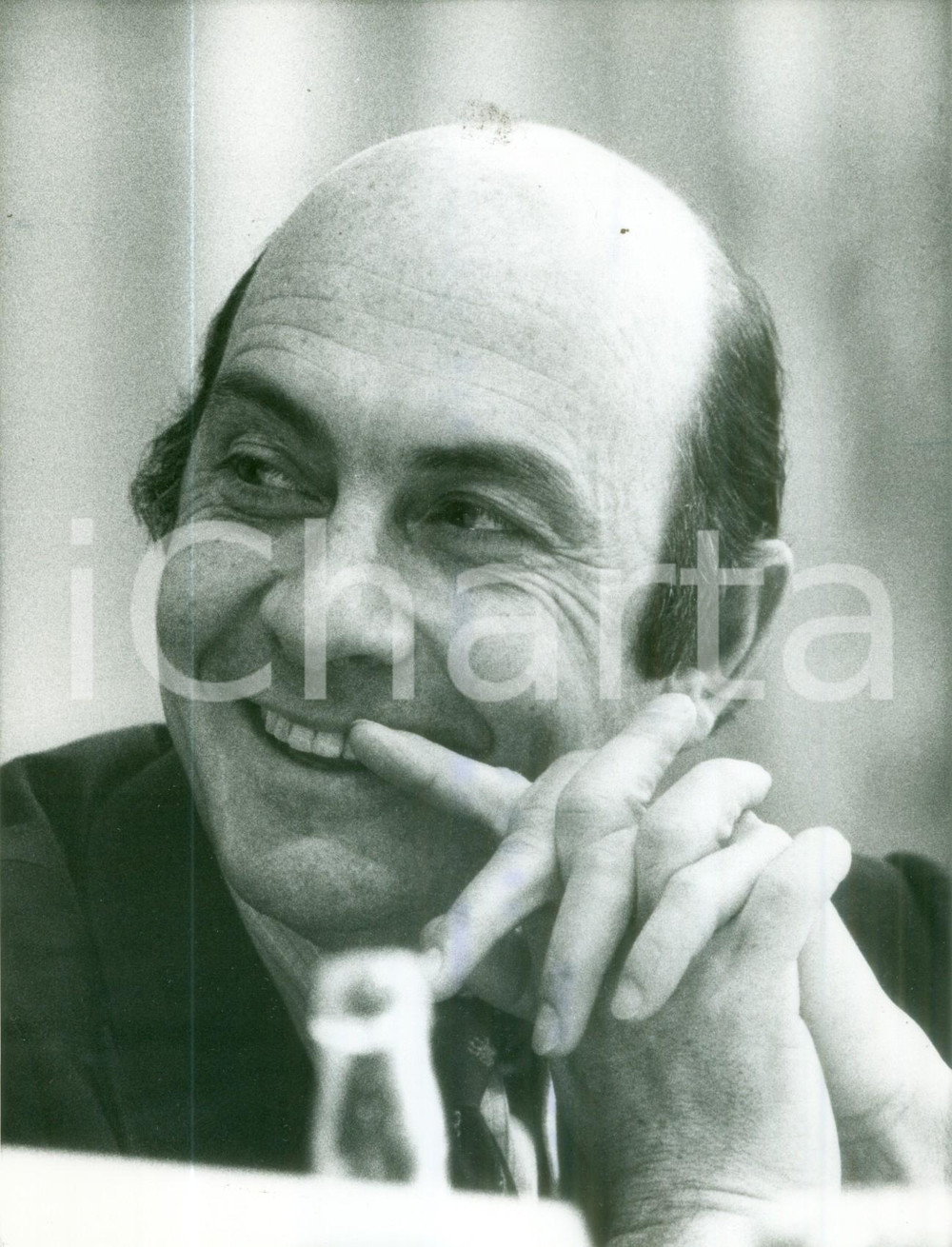 Fotografia d epoca originale 1980 BONN Politico Manfred WORNER esperto militare CDU Fotografia 1