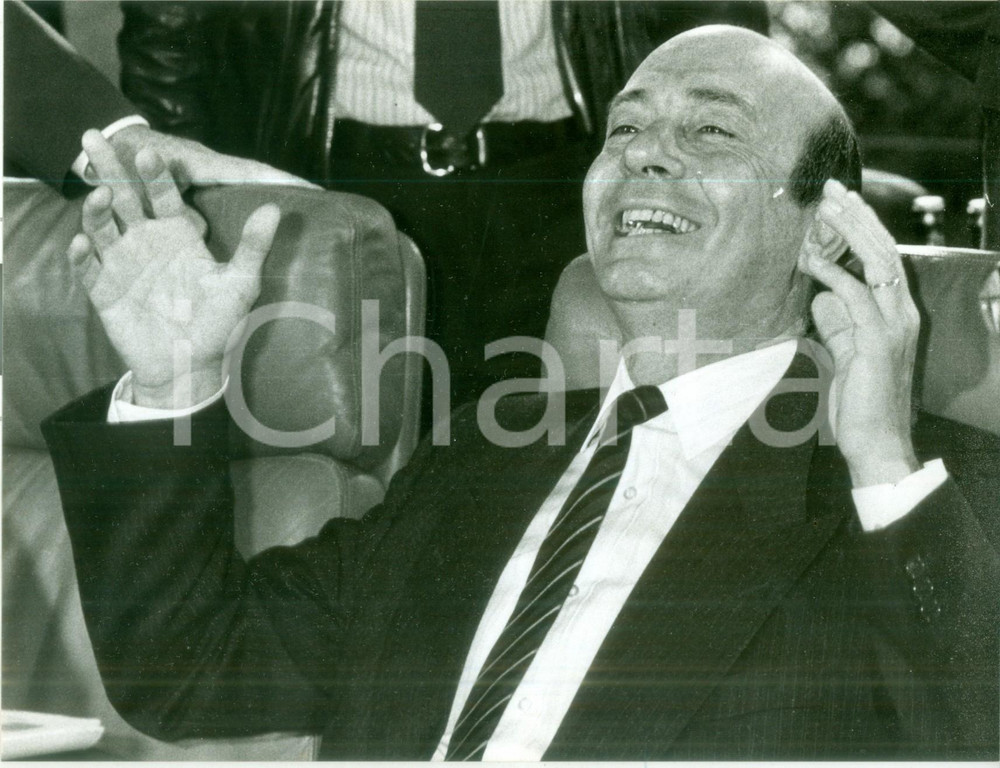 Fotografia d epoca originale 1985 ca BONN DE Politico Manfred WORNER Ministro della Difesa Fotografia 1