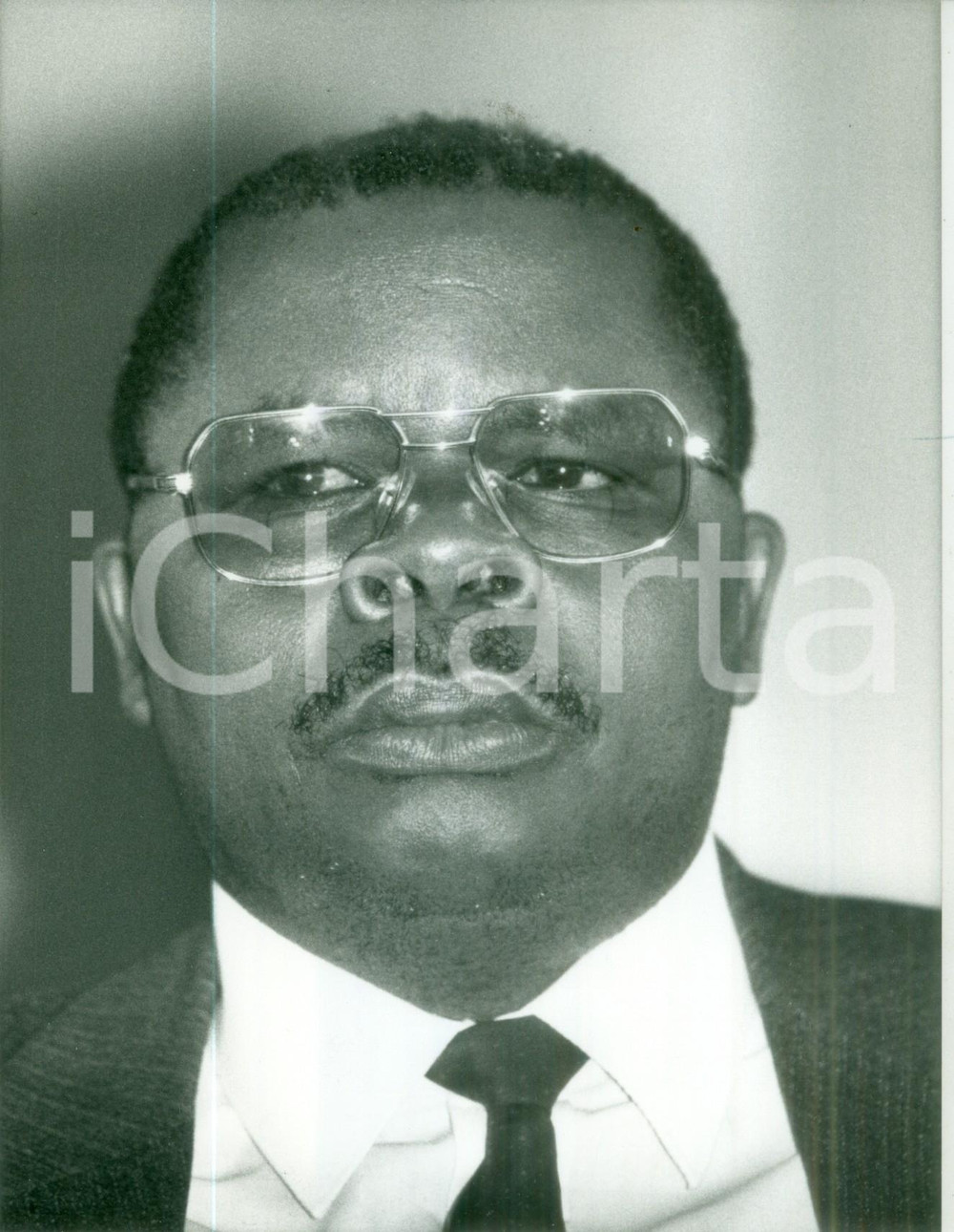 Fotografia d epoca originale 1988 BONN DE Benjamin MKAPA Ministro degli Esteri della TANZANIA Fotografia 1