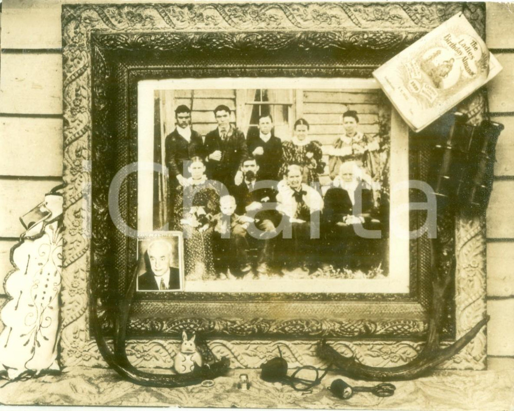 Fotografia d epoca originale 1945 ca ARMATHWAITE USA Ritratto famiglia Cordell HULL Foto coeva del quadro 1