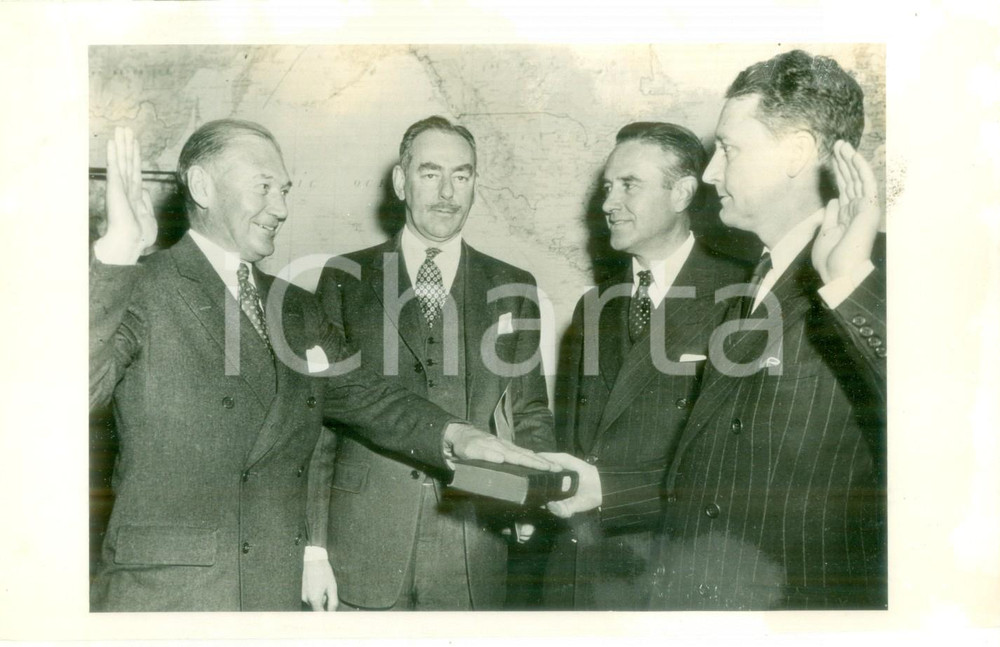 Fotografia d epoca originale 1947 GRAN BRETAGNA Lewis S. DOUGLAS nuovo ambasciatore degli STATI UNITI Foto 1